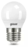 Упаковка ламп 10 штук Gauss Шар 9.5W 950lm 6500K E27 LED 1/10/100