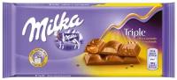 Молочный шоколад Milka Тройная карамель 90 гр