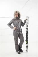 Комбинезон для сноубординга, зимний, силуэт прямой, карманы, капюшон, мембранный