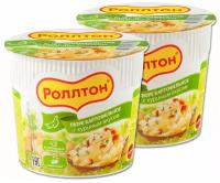 Пюре быстрого приготовления Роллтон с куриным вкусом, в стакане 40 г, 2 шт