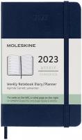 Еженедельник Moleskine CLASSIC WKNT Pocket, 90x140 мм, 144 страницы, синий сапфир