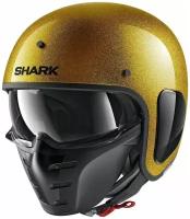 Мотошлем открытый SHARK S-DRAK FIBER BLANK GLITTER Gold, L