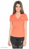 Рубашка теннисная Asics Athlete Short Sleeve Tee (женская), 121694-0552, оранжевый цвет, р.L