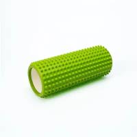 Роллер Sangh, массажный, для йоги, размеры 32 х 12 см, цвет зелёный
