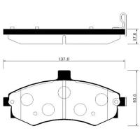 HSB HP0027 (5810117A10) колодки тормозные дисковые передн: Elantra (Элантра) 00-05, Matrix (Матрикс) 01-