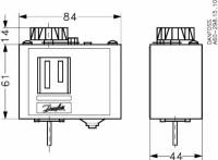 Danfoss 060L124766 - KP61 Реле температуры (термостат) с капилярной трубкой 2м