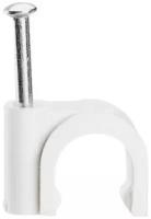 Круглая кабельная скоба duwi 6 мм, белая, 20 шт. 30304 6