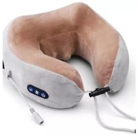 Массажная подушка для шеи 2 в 1 U-Shaped Massage Pillow / Портативный массажер для шеи, плеч и спины / Подушка-массажер для мужчин и женщин