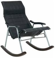 Кресло-качалка складная Белтех, экокожа цвет черный