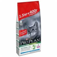 Корм Purina Pro Plan для взрослых стерилизованных кошек и кастрированных котов старше 1 года, с кроликом, 1,9 кг