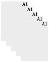 Набор 5 л ватман чертежный А1 200г/м2 В А1. (2589440) 7818671