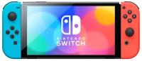 Игровая приставка Nintendo Switch OLED 64 ГБ, неоновый синий/неоновый красный