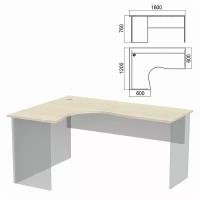 Стол компактный часть 1 "Арго", 1600х1200х760 мм, левый, ясень шимо