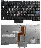 Клавиатура для ноутбука Lenovo ThinkPad X60, X60s, X61, X61s Series. Плоский Enter. Черная, без рамки. PN: 42T3038