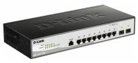 Коммутатор 2 уровня D-Link DGS-1210-10/ME/B2A с 8 портами 10/100/1000Base-T и 2 портами 1000Base-X SFP