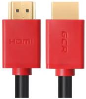 Кабель HDMI 1,8 м GCR 4K FullHD для монитора PS4 контакты 24K GOLD черно-красный (GCR-HM400)