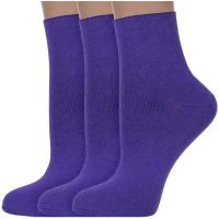 Комплект из 3 пар женских носков без резинки ХОХ фиолетовые