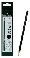 Карандаш простой для школы HB / Набор простых карандашей для рисования и офиса из 12 штук Faber-Castell "1111" / чернографитные карандаши