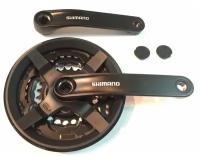 Система шатунов Shimano TY301, 170мм, Кв, 42/34/24, с защитой, б/уп Черный