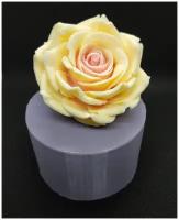 Силиконовая форма для творчества, мыловарения. Роза 3Д, диаметр розы 7 см высота 5 см