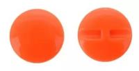 Пуговица большая гладкая, диаметр 37 мм, набор 50 шт, цвет оранжевый