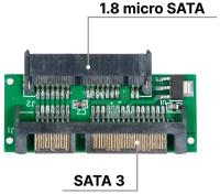 Адаптер-переходник для установки диска 1.8" micro SATA в разъем 2.5" SATA 3 / NFHK N-1823M