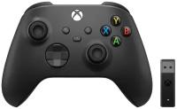 Джойстик Microsoft Xbox One and Series S/X Controller + беспроводной адаптер для PC, черный, 1 шт