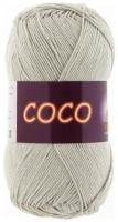 Пряжа хлопковая Vita Cotton Coco (Вита Коко) - 10 мотков, светло-серый, 100% мерсеризованный хлопок 240м/50г