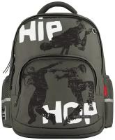 Рюкзак темно-серый с эргономичной спинкой "ХИП-ХОП"