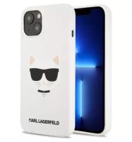 Чехол Karl Lagerfeld Liquid silicone Choupette Hard для iPhone 13 Mini, цвет Белый (KLHCP13SSLCHWH)