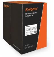 Кабель Exegate EX281819RUS UTP 4 пары кат.5e CCA, 24AWG, внешн, без троса, бухта 305м, черн, PE