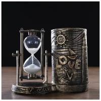 Песочные часы "Море - любовь", сувенирные, с карандашницей, 16,5 x 8 x 13 см