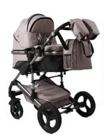 Детская коляска - трансформер 2в1 Little Sonya 555, для новорожденных, коричневый