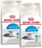 ROYAL CANIN INDOOR 7+ для пожилых кошек старше 7 лет живущих дома (0,4 + 0,4 кг)