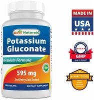 Best Naturals Potassium Gluconate Supplement 595 Mg Tablet, 120 Count (Калия глюконат) 595mg