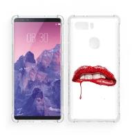 Чехол задняя-панель-накладка-бампер MyPads яркие красные губы для ZTE Nubia Z17s противоударный