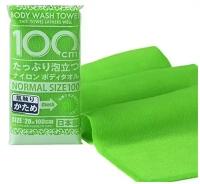 Yokozuna Мочалка Shower Long Body Towel для Тела Массажная Средней Жесткости Салатовая, 28/100 см