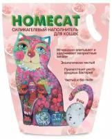 Homecat силикагелевый наполнитель для кошачьих туалетов с ароматом розы, 12,5л