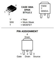 Транзистор MTD3055VL D-Pak, MOSFET, N-ch, 60В, 12А