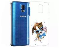 Чехол задняя-панель-накладка-бампер MyPads лапочка для Samsung Galaxy S5 SM-G900H/G900F противоударный