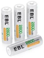 Комплект аккумуляторных батарей EBL AA 2800mAh (4шт) DCMYD0026BEB