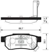 SANGSIN BRAKE SP1265 Колодки тормозные задние Sangsin SP-1265