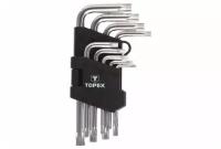 Ключ Torx T10-T50 (набор 9 шт) CrV Topex 35D960