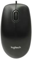 Мышь проводная Logitech B100 black (USB, оптическая, 800dpi, 2but) (910-003357)