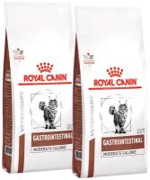 ROYAL CANIN GASTRO INTESTINAL MODERATE CALORIE GIM35 для взрослых кошек при заболеваниях желудочно-кишечного тракта с умеренным содержанием энергии (2 + 2 кг)