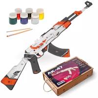 АК-47 Детское деревянное оружие Игрушечный Автомат / Резинкострел Игрушка CS GO для детей Мальчиков