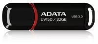 Накопитель USB 3.0 32Гб ADATA AUV150-32G-RBK, черный