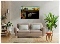 Картина на стену Сальвадор Дали - Утекающее время / картина на холсте интерьерная / панно 60 х 40 см