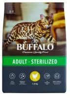 Mr.Buffalo Adult sterilized сухой корм для взрослых стерилизованных кошек Курица, 1,8 кг