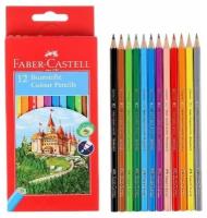 Карандаши 12 цветов Faber-Castell ECO "Замок" 1201 7/2.8 мм, шестигранный корпус, без точилки